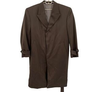 Brown Men's Long Overcoat Jacket